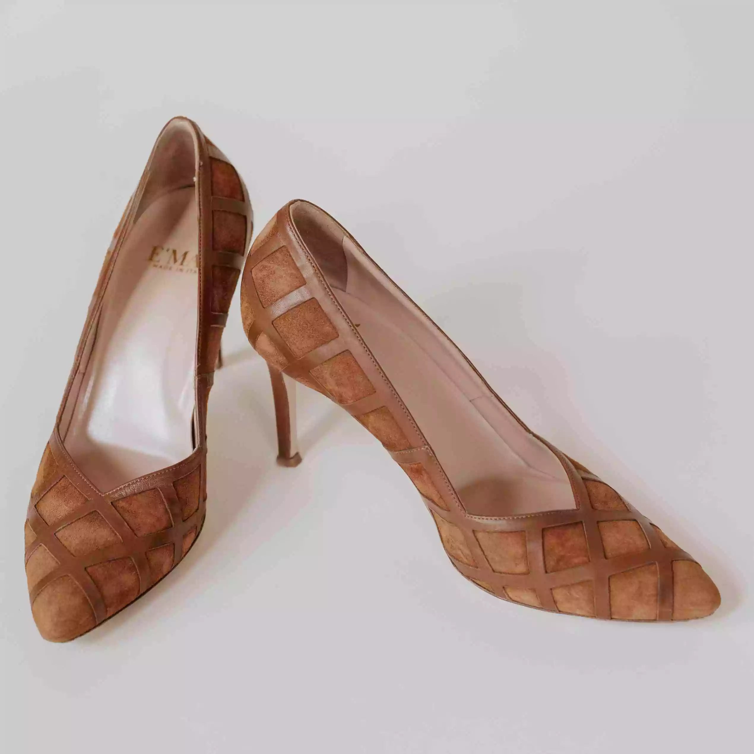 Aiden Cognac Pointed Toe Pumps Stiletto Heels | E'MAR