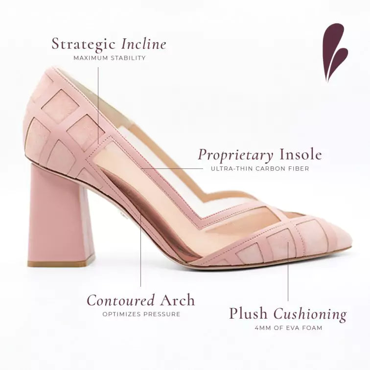 Ari Pink Block Heel Pump