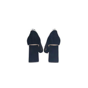 Ari Black Upper Mesh Block Heel Pump | E'MAR