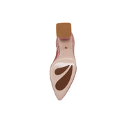 Ari Pink Upper Mesh Block Heel Pump | E'MAR