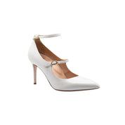Meraki Pearl Double Strap Almond Toe Mary Jane Heels | E'MAR