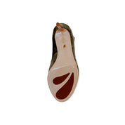 Raya Foresta Round Peep Toe Ankle Strap Heels | E'MAR
