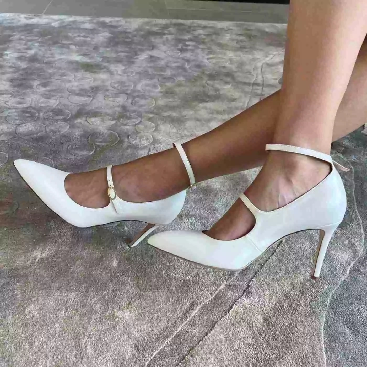 Meraki White Pearl Bridal Shoes Wedding