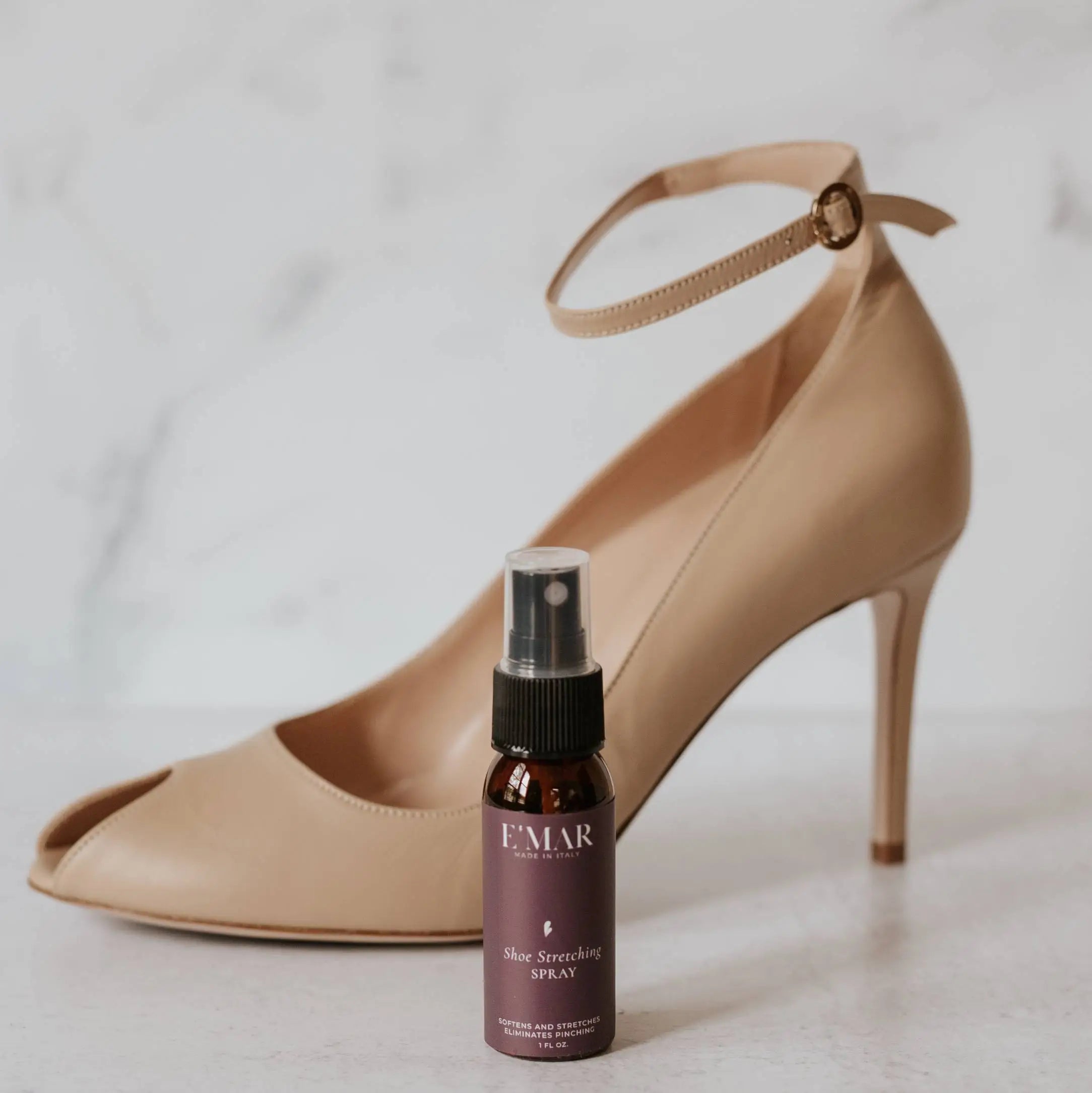 Nude Raya Ankle Strap Pump Heels