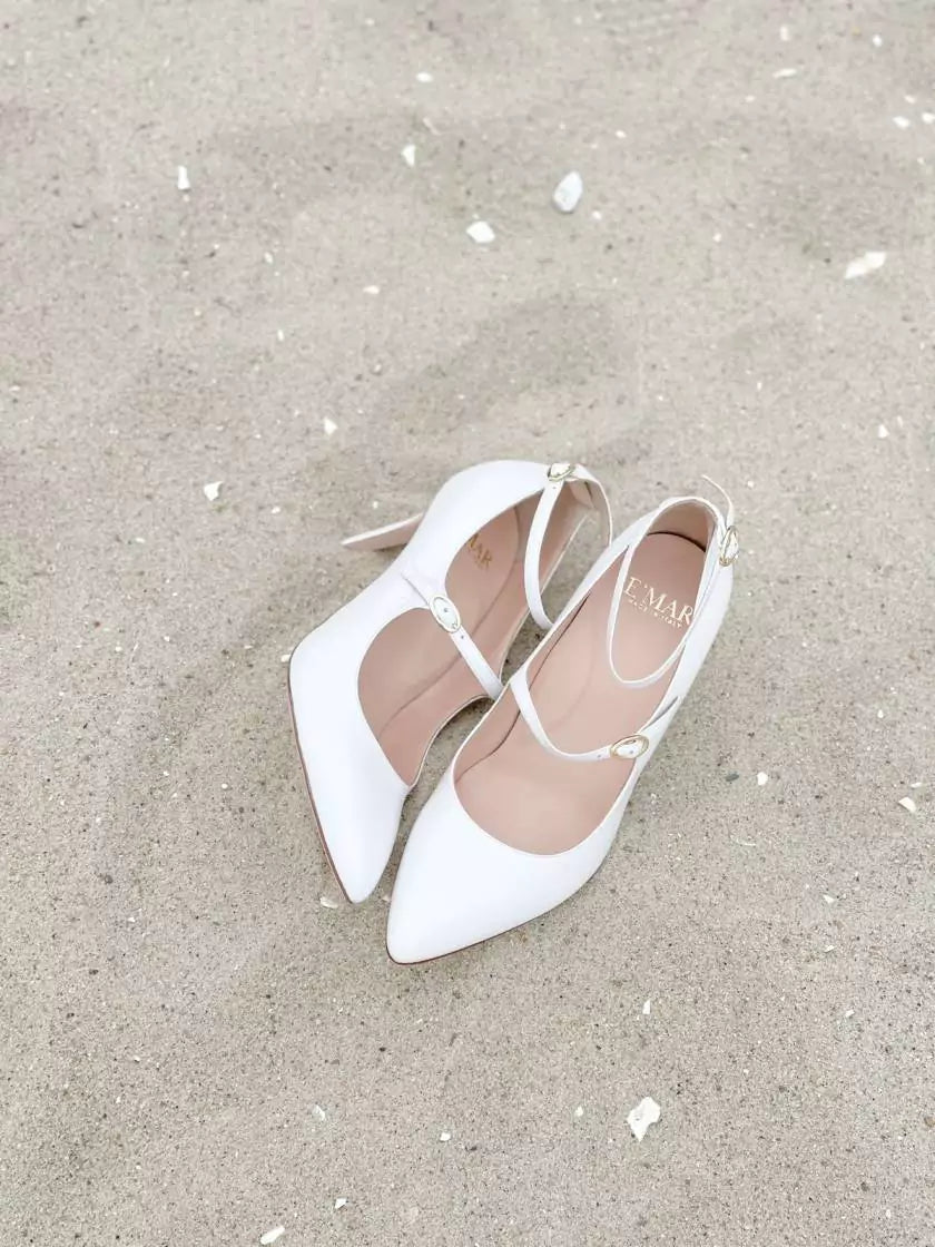 Meraki White Pearl Bridal Shoes Wedding